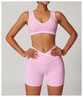 Sujetador deportivo con correa ancha para el hombro, sujetador de Yoga de una pieza resistente a los golpes, Top de Fitness al aire libre para mujer - details 24