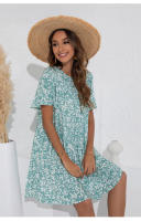 Vestido corto informal de verano para mujer, minivestido estampado Vintage - details 10
