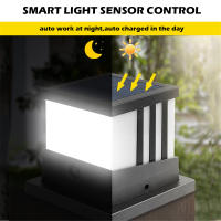 Luz de Poste Solar Moderna RXUNS Lámpara de Columna de Patio Impermeable IP65 Brillo de 300lm - details 2