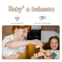 Juguetes de madera Montessori para bebés, bloque de equilibrio estilo luna estrella, juegos de mesa educativos para niños - details 6