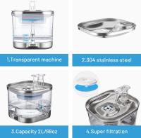 Fuente de Gato de Acero Inoxidable Alimentado por Batería Sensor Inalámbrico Circulación Automática Dispensador de Agua - details 12