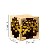 DIY cubo simulación flor dormitorio lámpara de mesa para dormir artesanía hecha a mano tulipán espejo luz nocturna regalos de cumpleaños - details 2