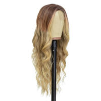 Pelucas de Cabello Dorado Ondulado Largo Diseño de Gradiente Europeo-Americano - details 4
