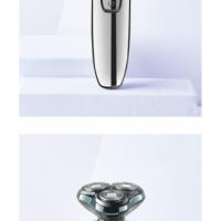 Afeitadora eléctrica para hombres afeitadora eléctrica recargable inteligente flotante cabezal de triple cuchilla - details 10