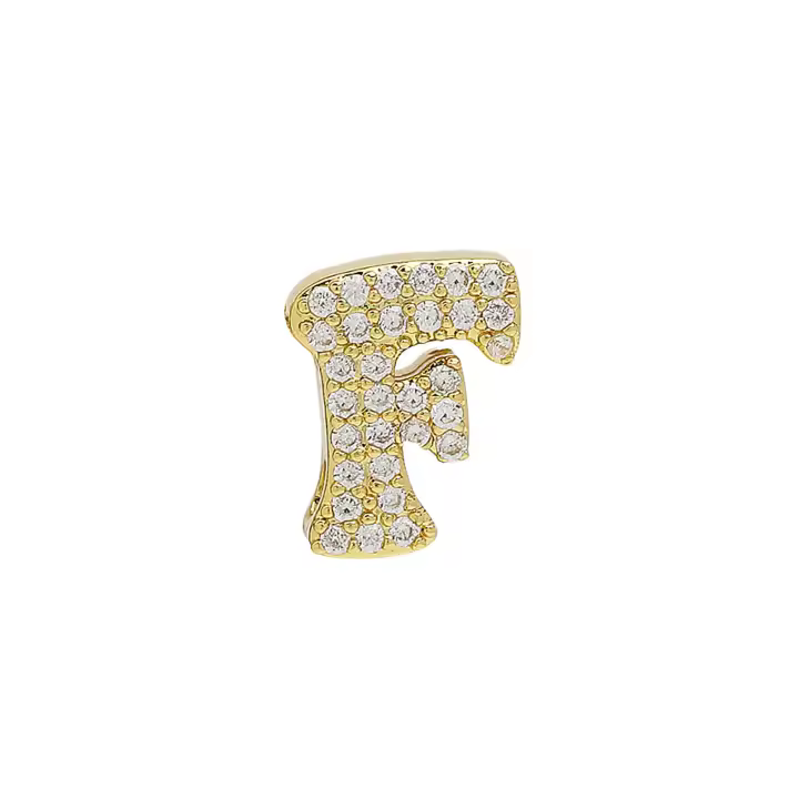 Pulseras personalizadas con 26 letras en inglés, pulseras con nombre de circonita de cristal, pulseras con letras deslizantes DIY, joyería de cumpleaños - 1