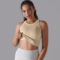 Nessaj-Chaleco deportivo sin costuras con almohadilla para mujer, sujetador de yoga, top corto de entrenamiento para fitness, gimnasio diario, correr, chaleco a prueba de golpes, sujetador elástico alto - details 8