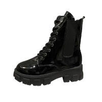 Nuevas botas cortas negras de moda geniales de moda botas de mujer de tacón grueso de suela gruesa - details 38