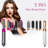 Secador de pelo 5 en 1, juego de peine caliente, rizador profesional, secador de pelo doméstico. - details 1