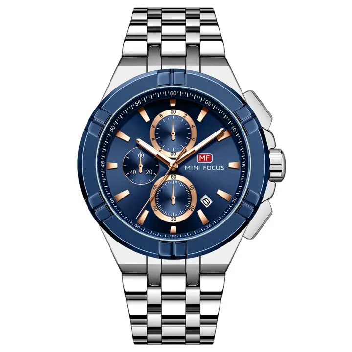 Reloj informal versátil de lujo para hombre, reloj de cuarzo resistente al agua con pantalla luminosa y banda de acero inoxidable - 1