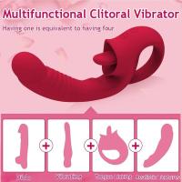 Leten-vibradores realistas para la salud Vaginal, consolador con 10 vibraciones con lengua para lamer el clítoris, estimulador del punto G, Juguetes sexuales eróticos para adultos - details 0