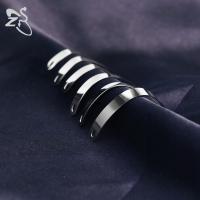 ZS 1 Juego de Piercing de nariz de acero inoxidable de 24/30/35/40/45/50MM para hombres y mujeres, Piercings de puente de nariz ajustables Punk, joyería para el cuerpo - details 5