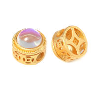 5 uds. De cuentas redondas de latón de Color dorado mate, estilo Vintage, pulseras de cuentas nepalesas, cuentas espaciadoras, suministros para fabricación de joyas, accesorios Diy - details 7