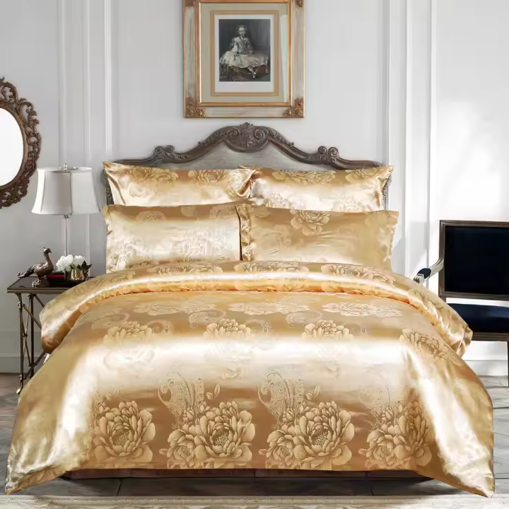 Sábana de Lujo con Forro de Terciopelo Jacquard Tamaño 220x240 Para Cama Doble - 1
