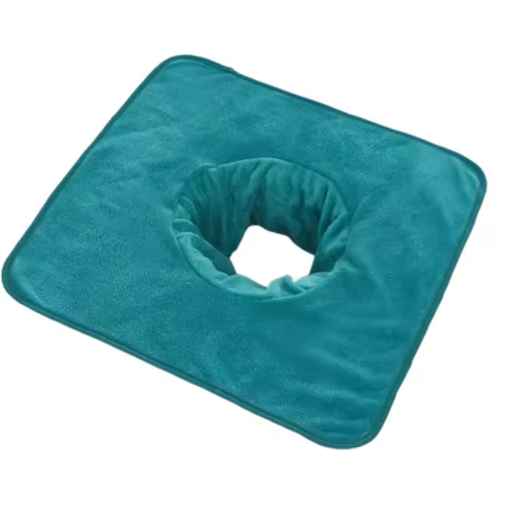Toalla facial de masaje gruesa, toalla de salón de belleza cómoda y transpirable con agujero, toalla de masaje de SPA reutilizable, accesorios para el hogar - 1