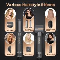 Peine Profesional 7 en 1 Secador de Pelo Caliente 1400W, Rizador de Pelo, Cepillo, Juego de Estilo de Cabello - details 6