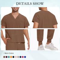 Trajes quirúrgicos de enfermera Unisex para hombre y mujer, uniforme médico de Hospital, pantalones para correr, uniformes veterinarios de enfermería - details 5