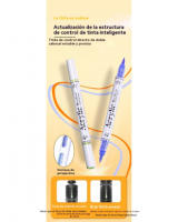 Marcador acrílico líquido rectoDoble punta blandaMarcador de doble colorPincel de estudianteColores por capas - details 4