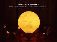 Lámpara de mesa de tierra con impresión de luz 3D, lámpara de Luna colorida, recargable, cambio táctil, Usb, luz Led nocturna, decoración del hogar, regalo creativo - details 2