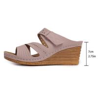 Zapatillas de tacón de cuña de verano para mujer - details 4