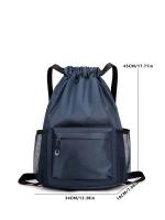 Mochila de ciclismo para hombre y mujer, morral de gran capacidad, impermeable, con cordón, Color Azul Marino - details 0