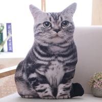 Juguetes de peluche de gato 3D realista, muñeco de Animal suave, almohada de simulación para dormir, cojín de sofá de gato 3D, muñeca de dibujos animados, regalo de decoración del hogar - details 7