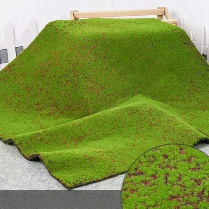 Alfombra de césped artificial, musgo simulado, césped, césped sintético artificial, decoración de jardín al aire libre - 1