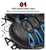 Nuevas Sandalias de Verano para Hombre Auténtico Cuero, Diseño a la Moda, Transpirables, Talla Grande 48 - details 8