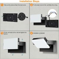 Aplique LED 40W Pared Exterior/Interior 360 ° Rotación Blanco cálido 3000K LED Exterior Impermeable Apliques de Pared negra 3000LM - details 23