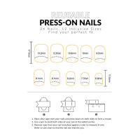 Puntas de uñas cortas de bailarina, uñas postizas reutilizables para mujeres y niñas - details 3