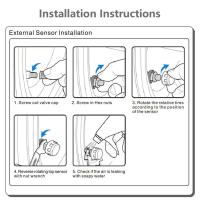 Sistema de monitoreo TPMS inteligente, 4 sensores, pantalla Solar, medidor de presión de aire de neumático de coche inteligente - details 10