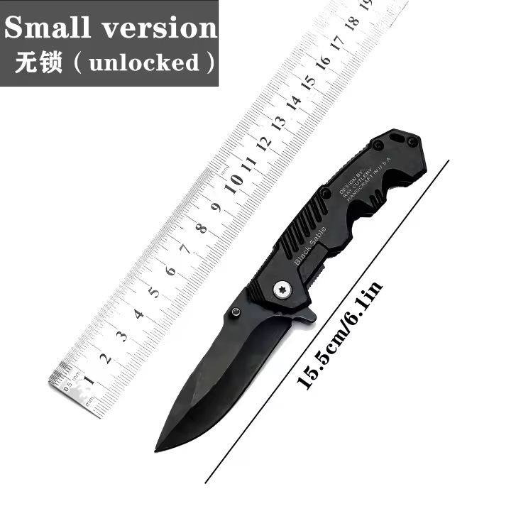Cuchillo plegable multifuncional de alta dureza para hombres, herramienta de supervivencia de autodefensa, Camping al aire libre, cuchillo de supervivencia EDC - 1
