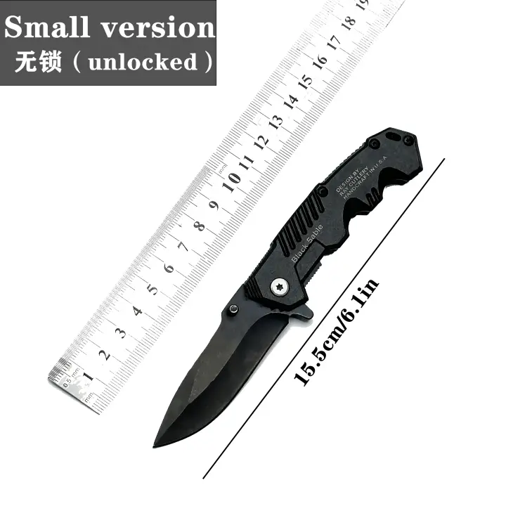Cuchillo plegable multifuncional de alta dureza para hombres, herramienta de supervivencia de autodefensa, Camping al aire libre, cuchillo de supervivencia EDC - 1