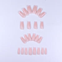 24PCS Uñas Postizas Francesas Blancas Rectangulares Estilo Explosiones En Europa Y América Long Water Pipes Falsas Para Mujeres - details 2