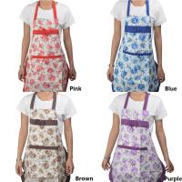 Delantal floral impermeable para el hogar, babero para cocinar y hornear, a la moda - details 0