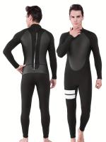 Traje De Neopreno Para Hombre, 2mm De Grosor, Compresión Media De Manga Larga Con Cremallera Para Hacer Snorkel, Nadar, 1 unidad - details 0