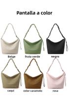 Nuevo mensajero tendencia de moda para mujer bolso de estilo perezoso versión literaria coreana bolso de hombro de gran capacidad - details 4