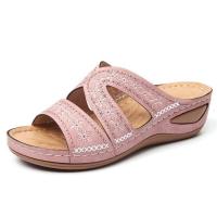 Zapatillas de tacón de cuña para mujer, zapatos de moda de verano - details 3