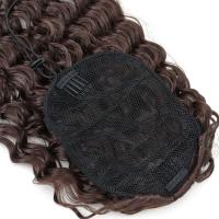Cola de caballo rizada con cordón, estilo cornrow, con clip, efecto ombré, onda profunda, extensión de cola de caballo larga, postizo de cola de caballo - details 4
