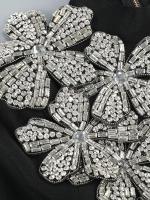 Conjunto de Vestido y Falda Mini de Manga Larga Estilo de Turtén Brillante con Diamantes - details 16