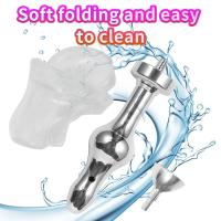 Esclavitud Sexual Irritatio Anal Plug Chastity Cage 2 en 1 estimulan ButtPlug y funda para pene glande masturbación juguetes sexys para hombres - details 9