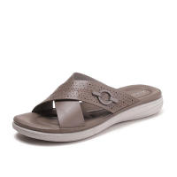 Sandalia Sandalias antideslizantes de suela gruesa, novedad de verano 2025, zapatillas informales con hebilla de cinturón de talla grande y tacón inclinado, zapatos de mujer - details 3
