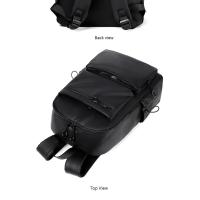 Mochila de 14 pulgadas para hombre Mochila de viaje de gran capacidad Color sólido - details 17