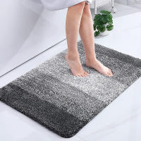 Alfombrilla absorbente para baño con degradado de colores simples, alfombrilla para puerta de dormitorio, alfombrilla para baño y cocina, alfombra impermeable antideslizante - details 3