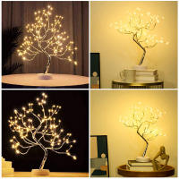 Remote Sparkly Fairy Spirit Tree Lamp 108 LED DIY Artificial Bedroom Nightlight 8 Modes USB Battery Bonsai Tree Night Light - details 2