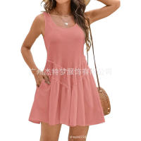 Vestido de bolsillo de encaje con cuello en V y protector solar de playa elegante nuevo a la moda para mujer - details 5