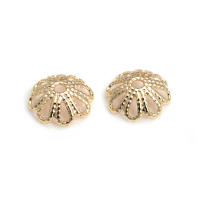 50 Uds. De cuentas redondas de latón de Color dorado de 18K, tapas de hojas de árbol y flores, suministros para hacer cuentas de joyería, accesorios Diy - details 41