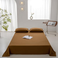 Bonenjoy-sábanas planas de Color liso para el hogar, ropa de cama agradable para la piel, 180x230/230x250cm, sin funda de almohada, 1 unidad - details 1