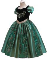Disfraz de princesa Anna verde para niñas pequeñas, disfraz de Halloween, vestido elegante para fiesta de cumpleaños, vestido de carnaval - details 29