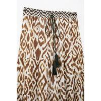 TRAFZA-Conjunto de 2 piezas para mujer, camisa de manga larga con botones decorados, falda larga plisada con cordón de cintura alta, 2024 - details 15