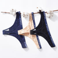 Tanga de algodón 100% para mujer y niña, ropa interior con cinturón y Letras a la moda - details 1